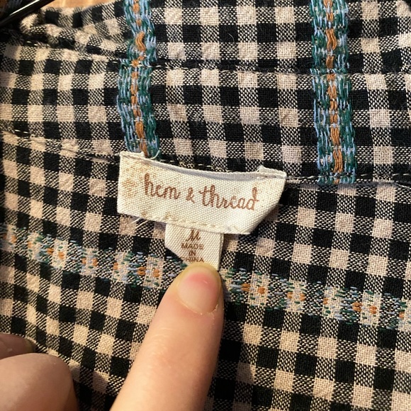 Hem & Thread Plaid Textured Shirt - Picture 2 of 5